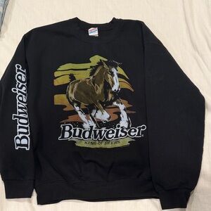 Budweiser Black Horse Graphic Crewneck Sweater